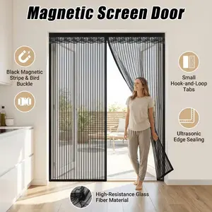 Magnetic Screen Door, Mosquito Fly Curtain, Easy Install, Pet Friendly, Suitable for Living Room Bedroom Balcony Entry Garage Partition Privacy Barrier