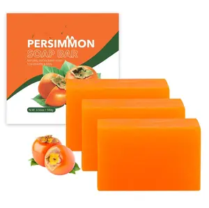 【Natural Persimmon Body Odor Control Bar】 Unisex Exfoliating, Soothing, Moisturizing Body Care Cleanser with Organic Kojic Acid, Turmeric, Lemon, Coconut, All-Inclusive Multi-Pack Soap & Mist Spray for Odor Removal
