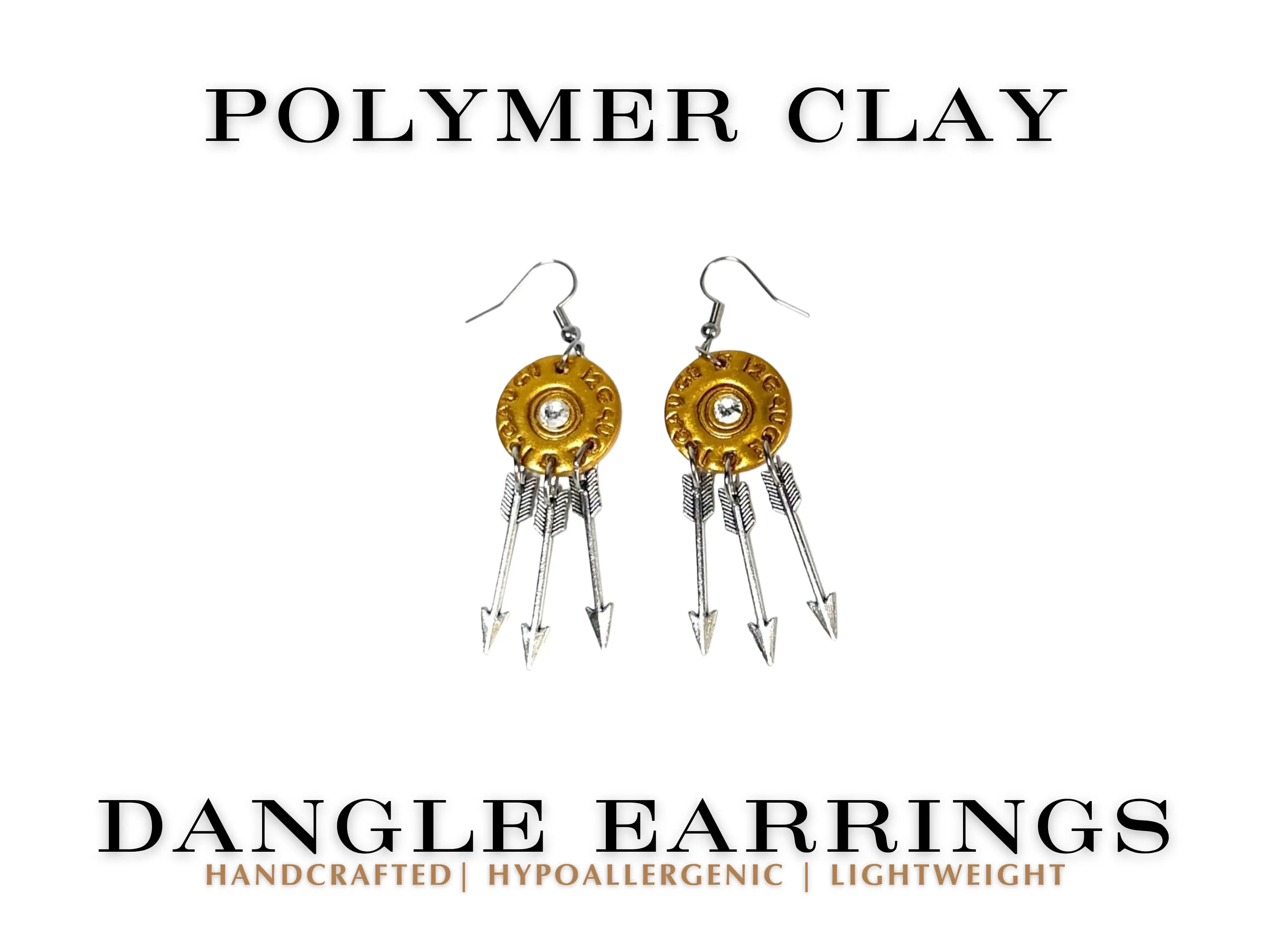12 Gauge Shell Arrow Dangle Earrings, Western Boho Earrings, Shot Shell Jewelry, Cowgirl Arrow Earrings, Rustic Gift