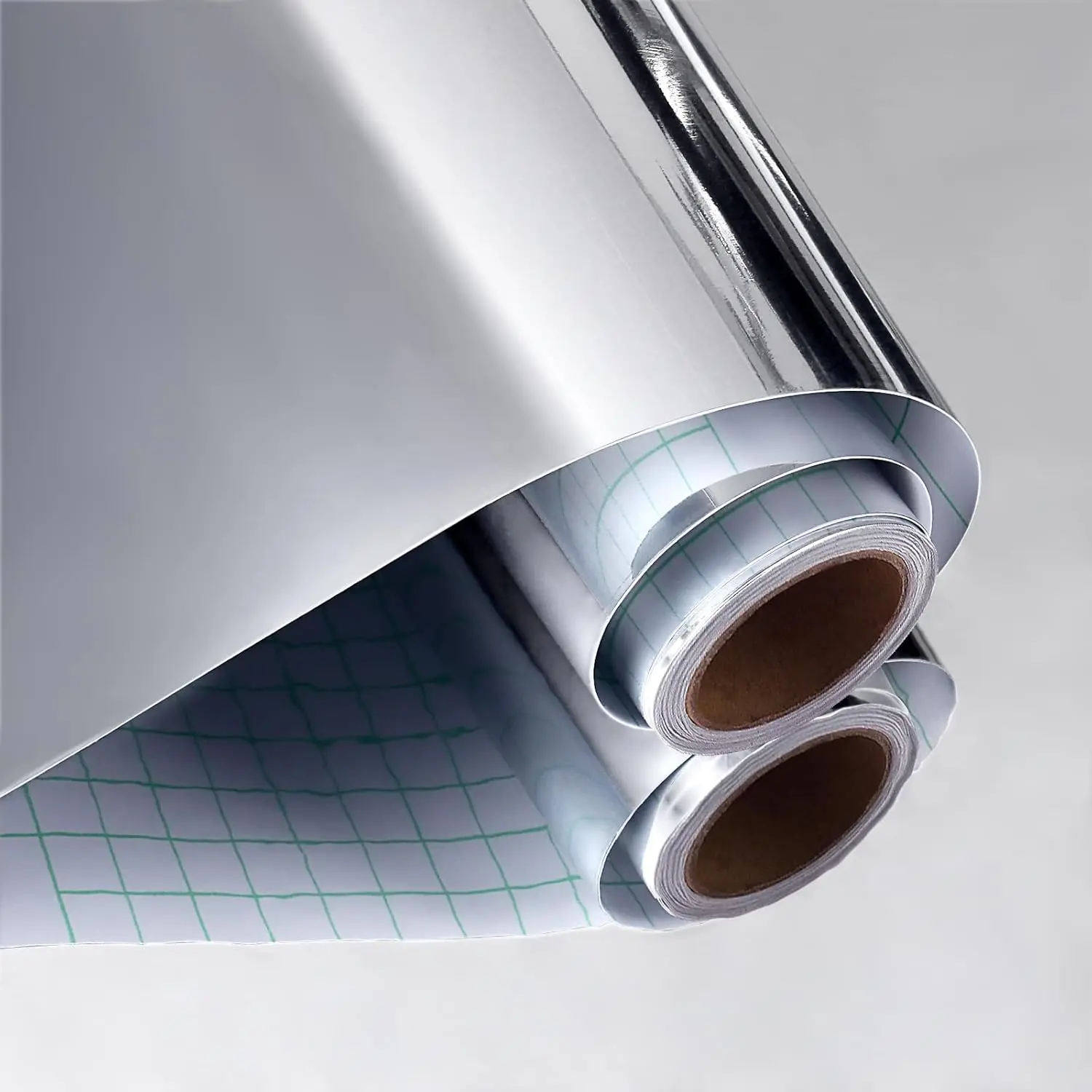 15.7''x78.7'' Mirror Stickers Self Non Mirror Paper Sheet Mirrored Wall Stickers Silver Contact Paper Peel and Stick Vinyl Wallpaper for Crafts