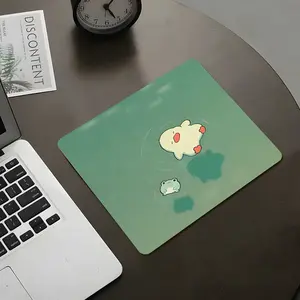 Duck Frog Square mouse pad, Non slip mousepad, Animal Aesthetic Desktop Decorative Protective Pad, Rubber Anti-slip Lockedge Pad, Small Size Suitable for Laptop, Desktop Computer Games, Gaming Mouse Pad, Desk Accessories, Desktop Accessory