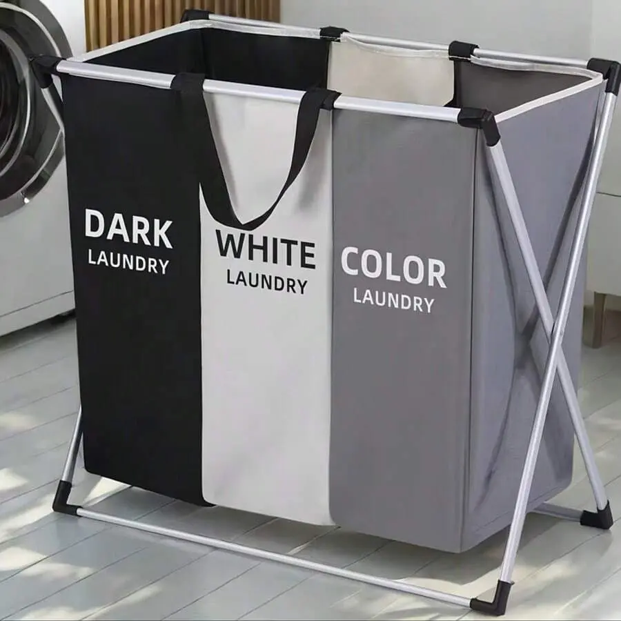 Spacious Rectangular Laundry Basket Featuring Handles - Versatile Design Suitable For Home, College Dorms, Bathrooms, And Bedrooms