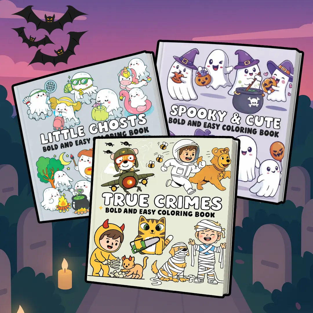 HALLOWEEN FUN BOLD & EASY COLORING BOOKS, Coloring Book, Bold Colors