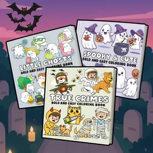 HALLOWEEN FUN BOLD & EASY COLORING BOOKS, Coloring Book, Bold Colors