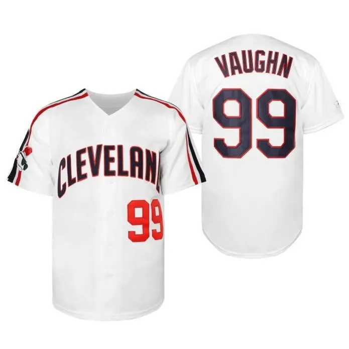 Men's Athletic Baseball Jersey with Clevelan #99 Graphic Embroidery, Breathable Knitted Fabric, Loose Fit Top for Casual Daily Wear, Breathable Sports Jersey, Graphic Jersey