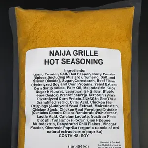 Naija Grille Spice Mix - Hot 1lb, Nigerian Chicken Seasoning, Low Sodium, Perfect for Chicken, Beef, Seafood, Veggies, Fruits, and Snacks