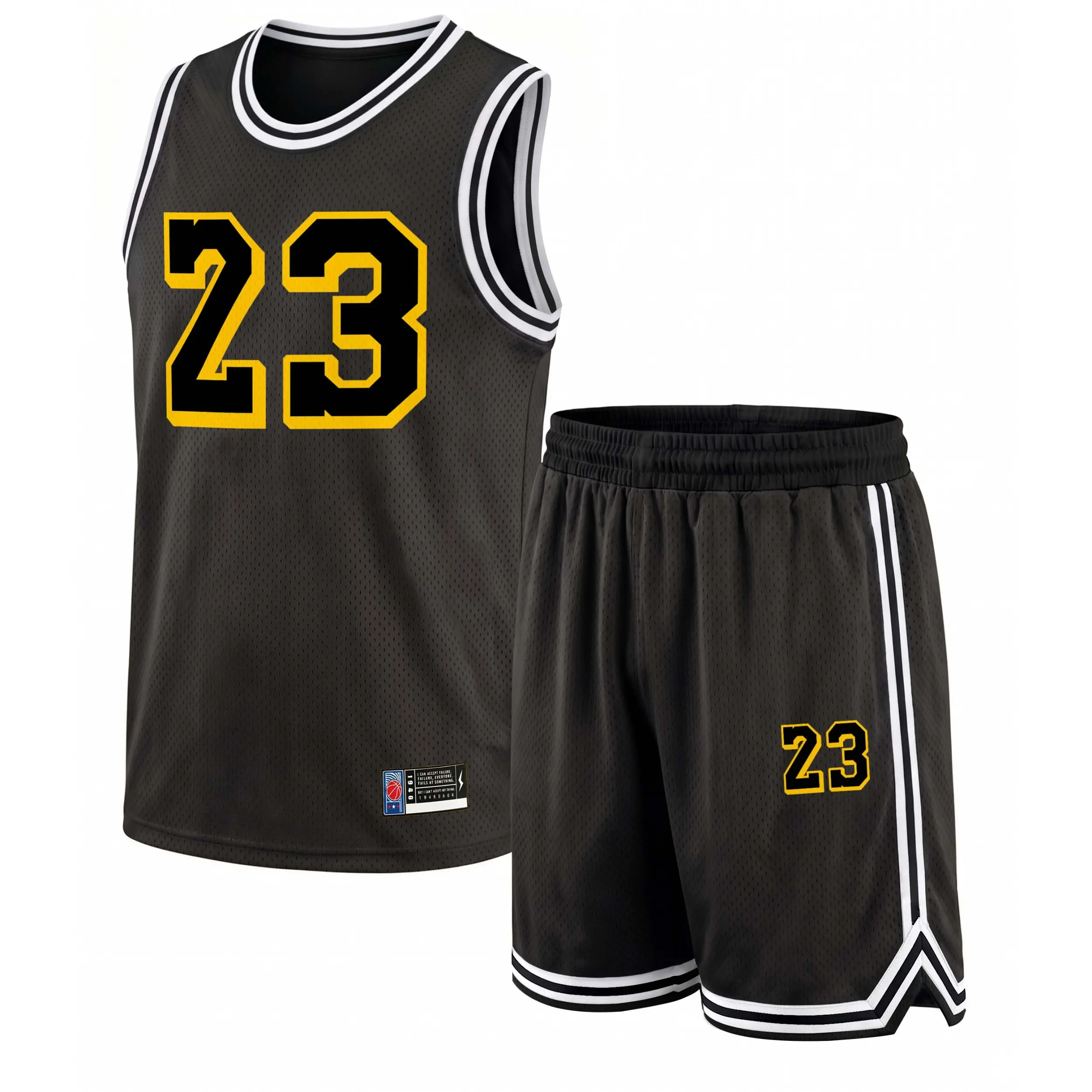 Men's Basketball Jersey Set, Breathable Round Neck Sportswear, Sleeveless Training Uniform with Number 23, Stylish Team Kit, Athletic Top & Shorts for Basketball, Gym, Running, Outdoor Training, Comfortable & Versatile for All Seasons