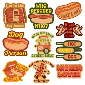 Hot Dog Sticker Extra Large Stickers Funny Cookout Adhesives with Memes Funny Stickers with Colorful Graphic Decals Funny Food  Multi -
