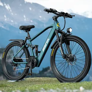 Aairsk Electric Bike 26", 25Mph Speed 13Ah Battery & 580W Motor, 21-Speed & Dual Suspension, Max Range 40 Miles(Pedal-Assist), Electric Mountain Bicycle for Adults, Adjustable Seat Disc Brakes Mtb