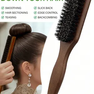 1pcs Unisex Hair Comb/Beard Brush, Hair Care Comb, Fragrance-Free Professional Hair Styling Comb, Gradient Comb And Haircut Cleaning Brush, Smooth Grooming Tool, Thick/Thin Hair Brush, Suitable For Bathroom, Scalp Massage, Travel & Holiday