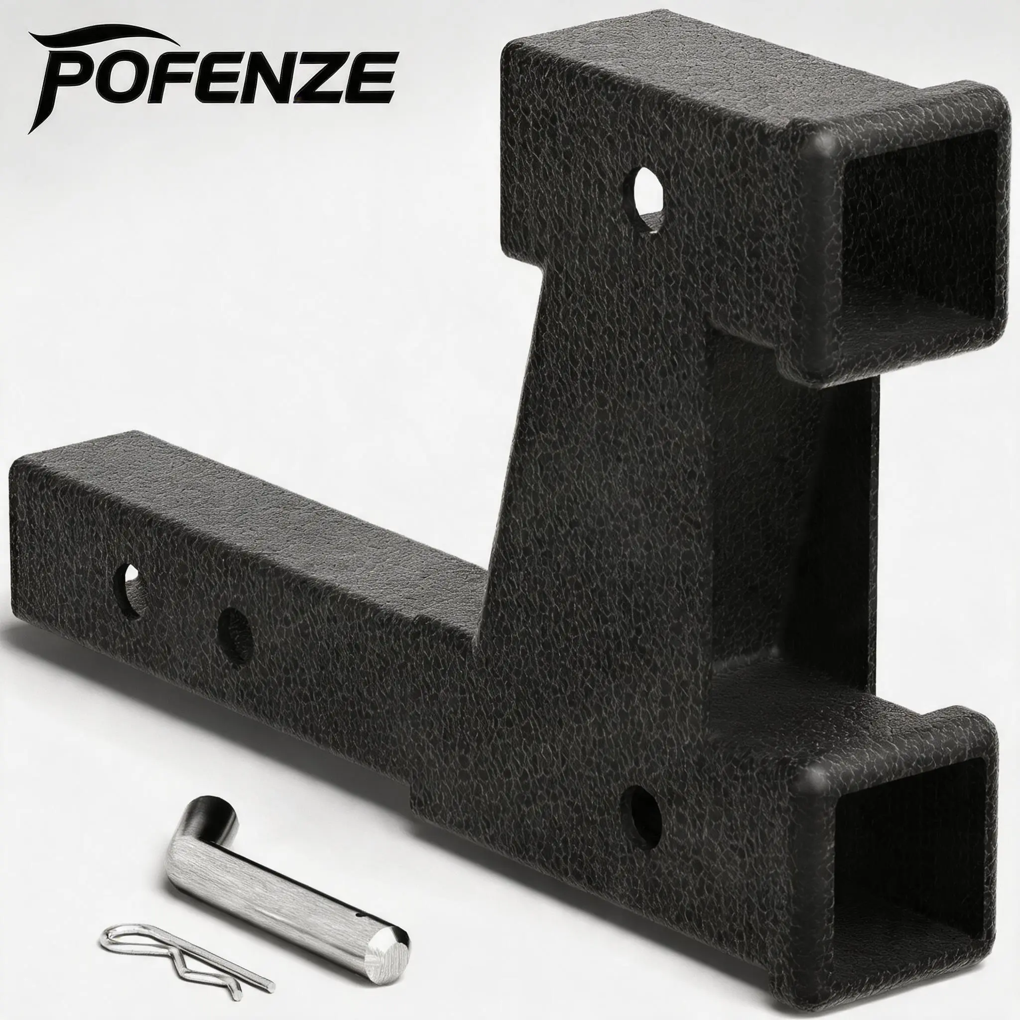 POFENZE-NADIA Dual Hitch Receiver 2 Inch, Heavy Duty Double Hitch Receiver for 2" Receiver, 3500 Lbs Capacity with Hitch Pins