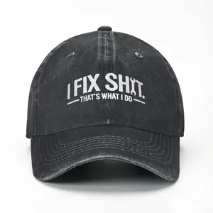 I Fix Things Vintage Washed Cap| Men's Mechanic Cool Streetwear Hat,Funny Mechanic Quote Retro Cap| Men & Women Cool Workwear Casual Hat,i fix thing hats,hats for men tiktokshopspringg,cowboy stuff,casual hat,hats men