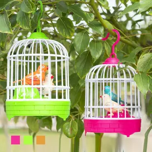 Talking Bird Cage Toy, 1 Count Electric Artificial Simulation Bird Cage Toy, Early Education Language Toy, Birthday Gift for Boys & Girls