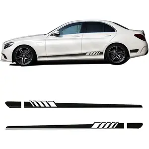 5D Carbon Fiber Amg Edition Side Racing Stripe Decal Sticker, Custom Fit for Mercedes-Benz C-Class W205, Enhances Style & Performance, Car Decals, Automotive Accessories, Car Stickers