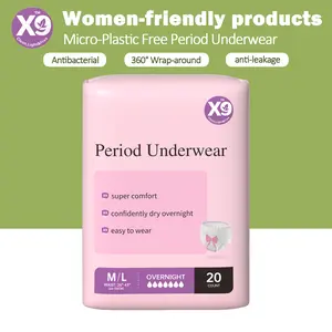 X9 Disposable Period Underwear - HighWaisted, High Absorbency and Leakproof for All Flow Strengths,Protection I Secure & Comfortable Fit,Unscented, Hypoallergenic,female Diapers,Postpartum & Maternity Panties M/L(20Ct)