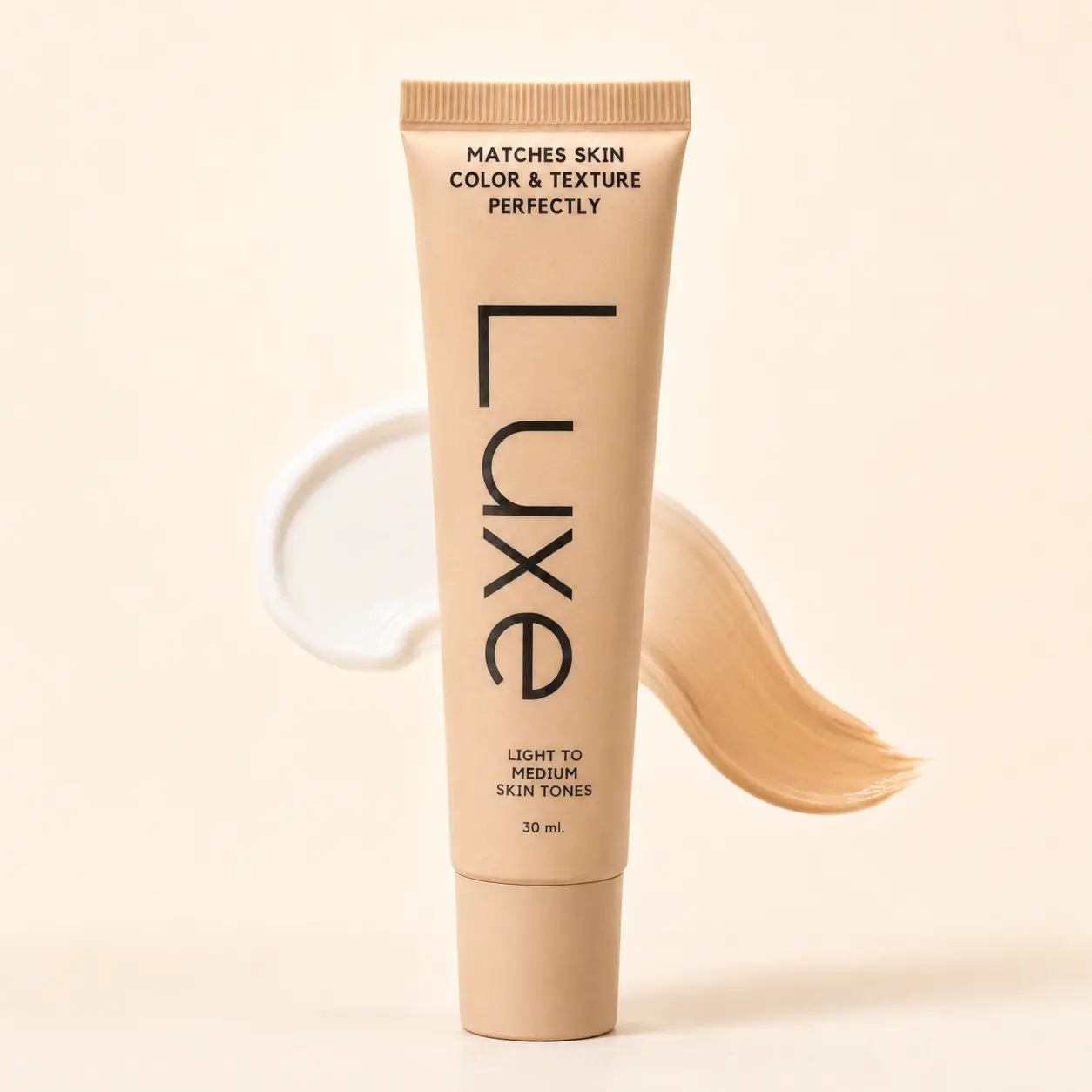 Women's Color Changing Foundation Cosmetic, 30ml White-to-Tone Cream, Lightweight Buildable Coverage, Natural Dewy Finish & Natural Glow, Easy-to-Blend Alcohol-Free Formula, Suitable for All Skin Types & Light to Medium Skin, Daily Makeup