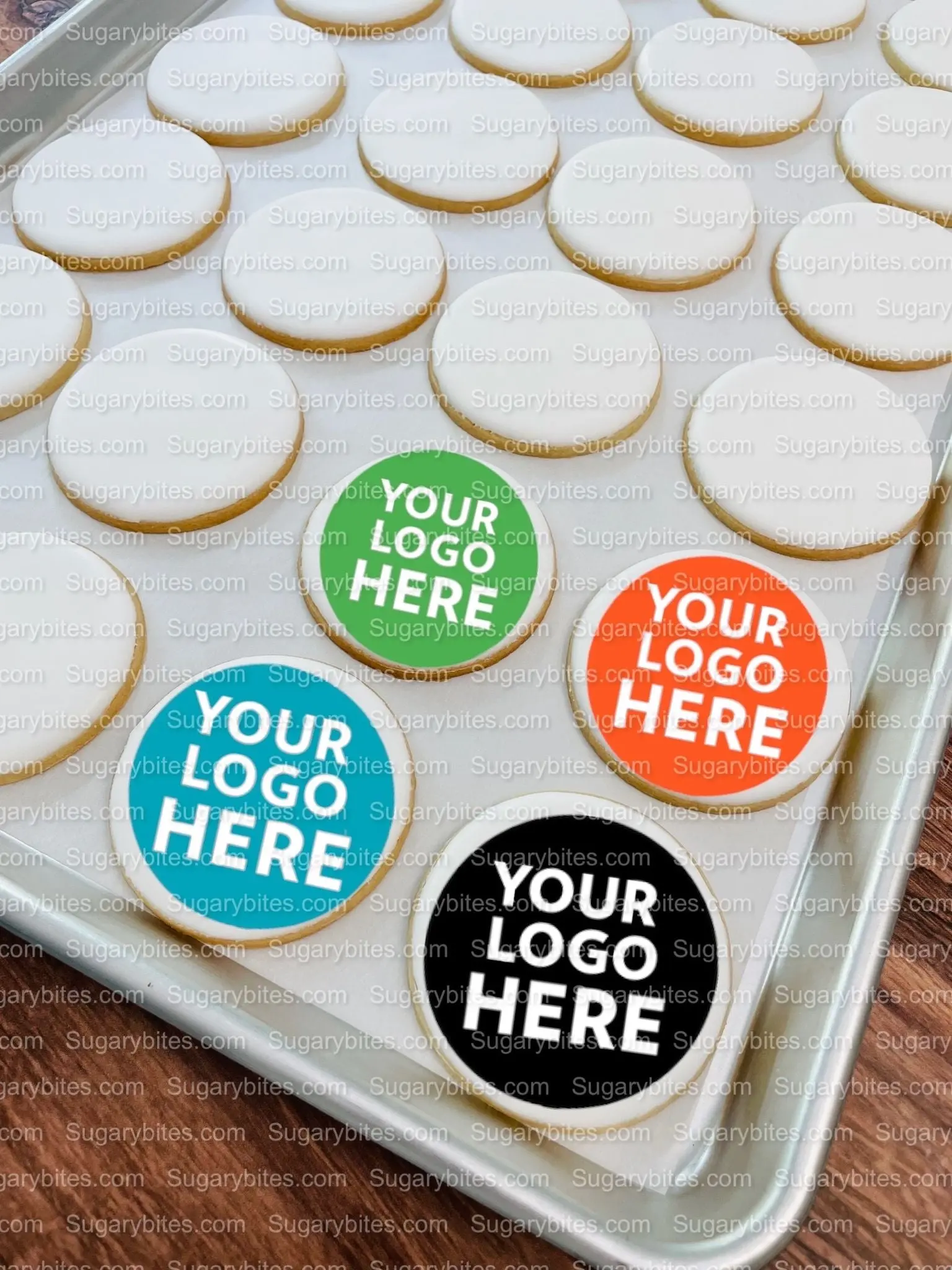 Edible Photo Cookies, Set of 12 Personalized Edible Logo Cookies, Customizable Printed Vanilla Sugar Cookie, Highly Detailed Edible Image!