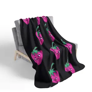 Strawberry Faces Fleece Sherpa Blanket - Soft and Cozy comfy invisibility  cloak