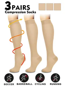 Compression Socks 15-20mmhg Wide Calf, Sporty Tight-Fitting Design, Boost Circulation & Running Performance, Ideal for Nurses & Pregnant Women, Compression Athletic Socks