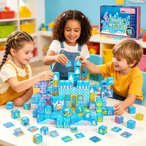 Magnetic Building Blocks – 140 pcs magnetic blocks, magnetic STEM Montessori sensory toys for children ages 4–8, boys and girls, Christmas/birthday gift, creative building block set, Montessori toys, Mother’s Day gift #SummerVibes