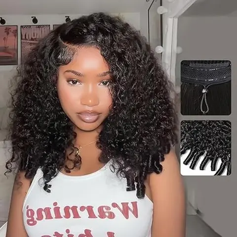 Tinashe 6x5 Burmese Curly C Part With Baby Hair Pull & Go Burmese Curly Short Wig With Spiral Curly Ends Lace Closure Glueless Wig Side Part Human Hair Wig