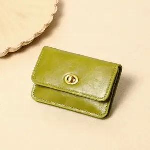 RFID Protection Short Women's Wallet Solid Simple Retro Lock Multi-Layer Card Holder Coin Purse Compact Size Elegant Design