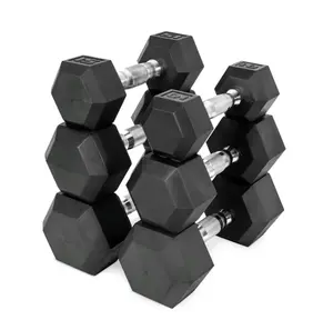 40lb Rubber Hex Dumbbell for Strength Training