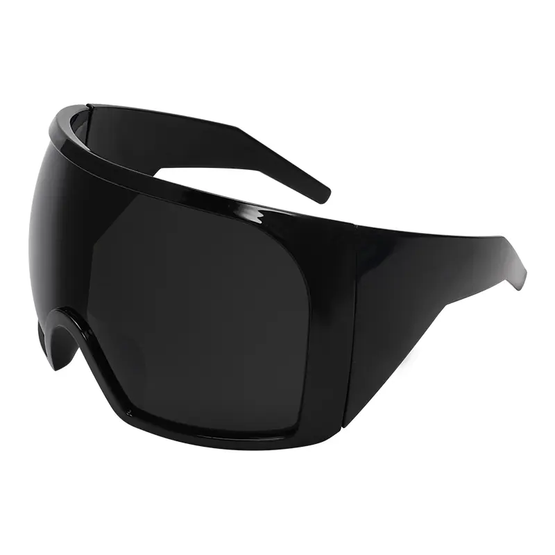New Oversized Punk Shield Sunglasses Women Men Big FrameLuxury Brand Steampunk Mask Sun Glasses For Ladies Sports Goggle UV400