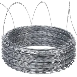 【GARVEE】Razor Wire Fencing in 50FT and 250FT Rolls - Durable, Heavy Duty Galvanized Barbed Wire for Enhanced Security, Garden and Perimeter Protection