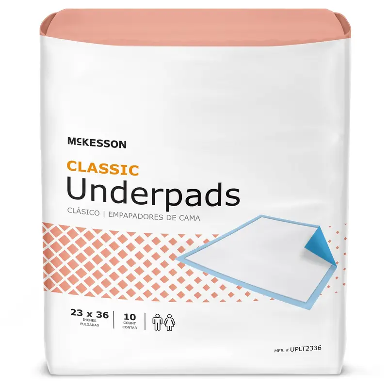 Plastic Disposable Underpads for Adult Urinary Incontinence, 150-Count 23x36in Bed & Chair Protectors