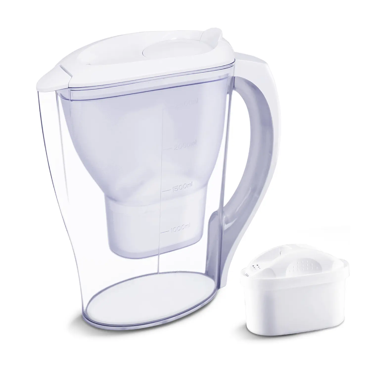 IKT Water Filtration Pitcher, Standard 10-Cup, 2 Filters Included, white