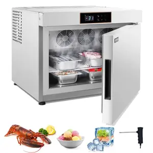 VEVOR Commercial Blast Freezer, 32 L/ 1.1 Cu. ft Blast Chiller with 4 1/3 Trays, Blast Chiller Freezer Chest with Cooling Freezing Modes, Stainless Steel Food Blast Freezer for Restaurant, Seafood