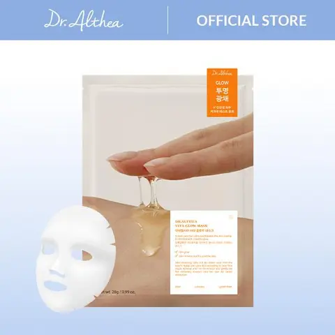 [Dr.Althea Official] Vita Glow Mask - Vitamin C & Niacinamide, Brightening & Even Skin Tone, Korean Sheet Mask (Pack of 4)