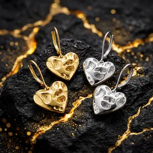 ALEXCRAFT Summer Gifts:14K Gold-Plated Heart Earrings — Stylish Women's Accessories, Chic Gold Hoop Earrings ,Birthday Gift summerwins,summerwins