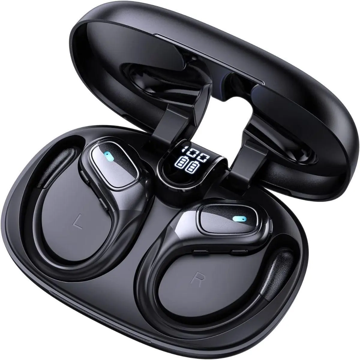 Wireless Earbuds,True Bluetooth 5.3 Earbuds,75H Playtime IPX7 Waterproof Headphones with LED Digital Display & CVC 8.0 Noise Cancelling Mic in-Ear Earphone for iPhone Android
