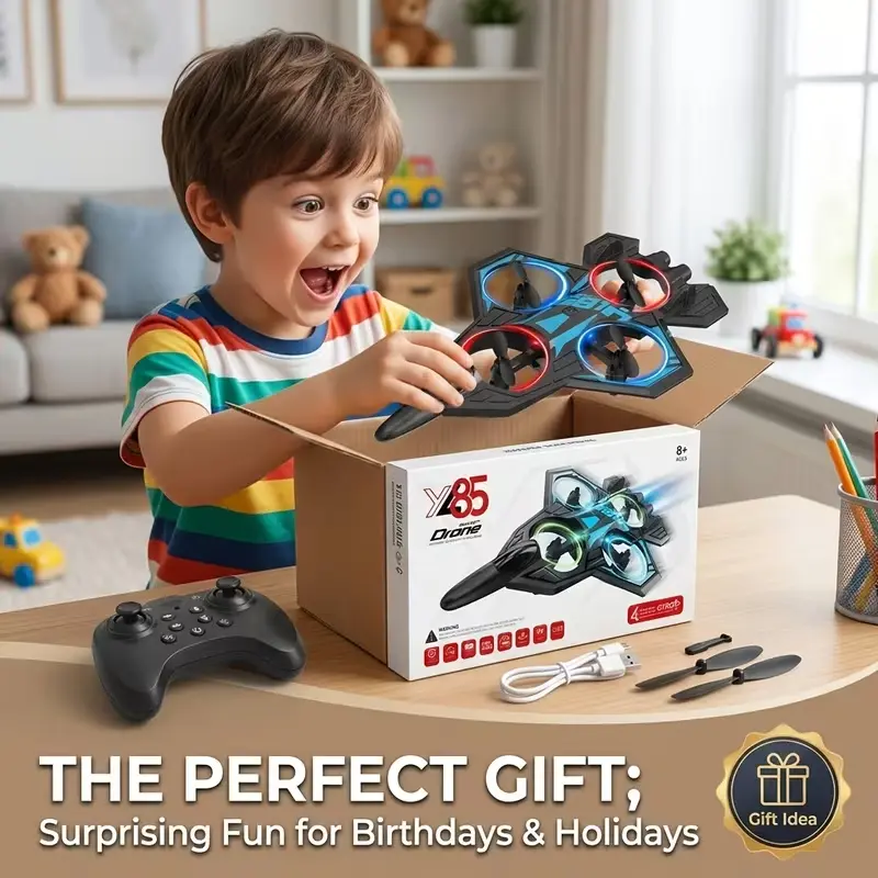 Remote Control Smart Height-Adjusting Drone, One Click Flip, Optical Flow Hovering, Stable Flight, Safety Collision-Proof Body, Easy Operation, Suitable for Beginners, Indoor Flying, Lightweight Drone, Compact Design, Highquality Materials, Sturdy