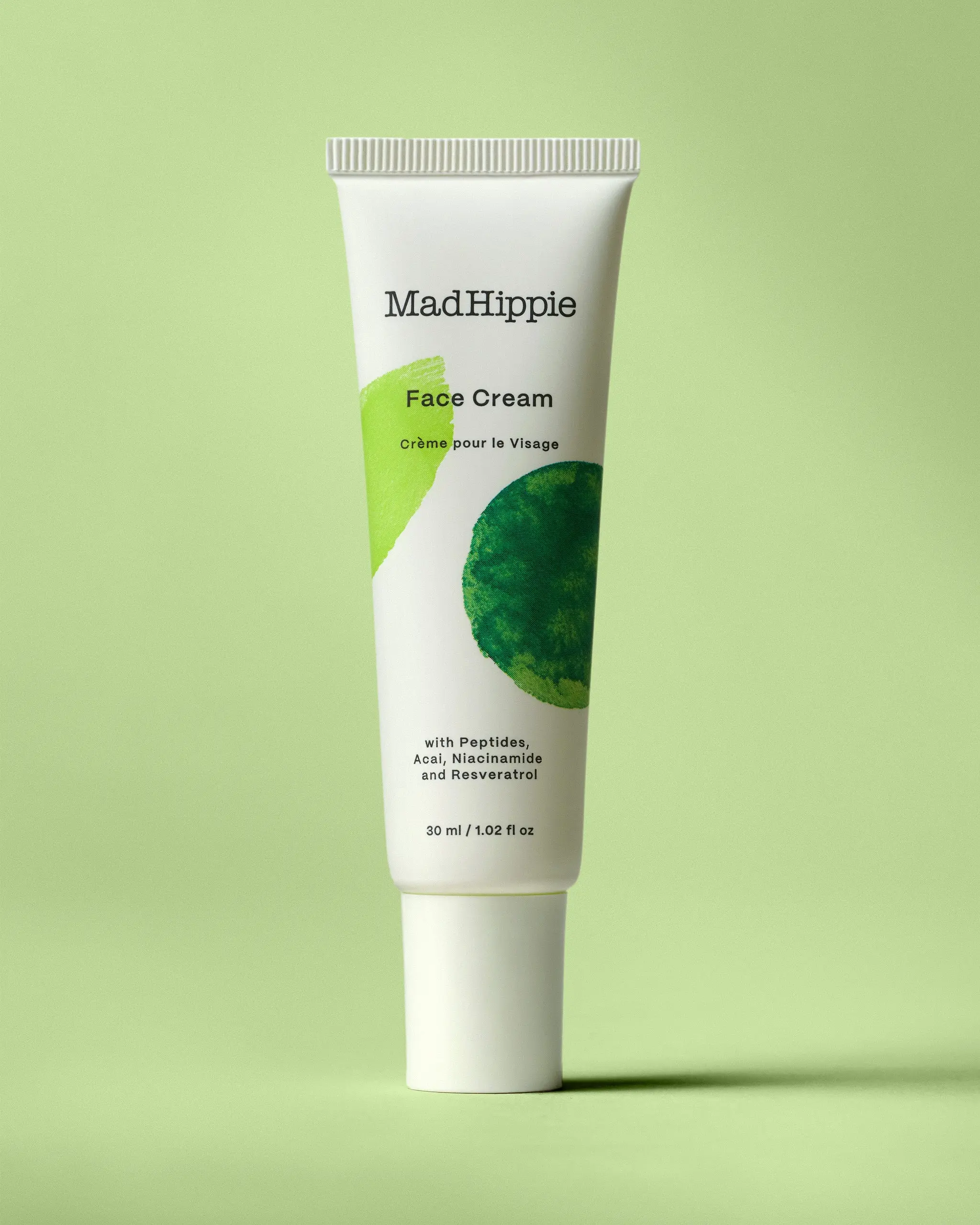 Mad Hippie Face Cream - with Peptides Acai Niacinamide & Resveratrol Lightweight Daily Moisturizer for Hydrated & Smoother Skin