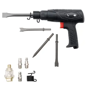 Air Hammer 2500-2700 BPM Pneumatic Hammer Kit With 4 Chisels For Demolition, Chipping And Cutting Concrete, Brick And Stone, Durable Construction Tool Set For Professional Workshops, Renovation Projects, And Jobsites