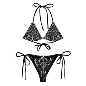 Gothic Bikini Beach Goth Clothing Recycled Bikini Swimsuit Alt Dark Swimwear Summer Bikini For Women