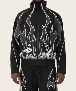 Smoke Rise 'Racing Gear Shift' Windbreaker Jacket (Black) WW26S486