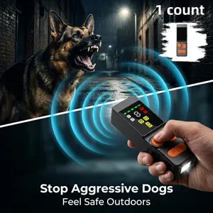 Adjustable Ultrasonic Dog Training Device with 10 Levels - 23-41kHz Frequency Bark Stopper - Stop Bad Behavior & Barking Handheld Deterrent Tool