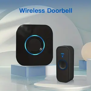 Wireless Doorbell - Waterproof Doorbell, Includes 1 Doorbell Transmitter Receiver. Dingdong chime doorbell comes with 32 ring tones, 4 volume adjustment levels, and a silent function -  Suitable for wireless doorbell products in homes/classrooms/offices