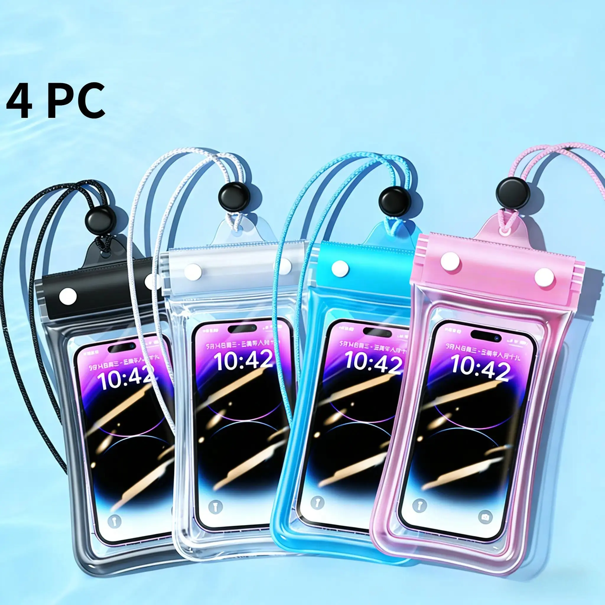 Floating Waterproof Smartphone Protector Cover, Cellphone Accessory for Swimming, Diving with Touchscreen Compatibility