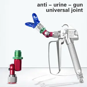 Clean Shot Shut-Off Valve Swivel Joint, Thread Spray Gun Paint Sprayer Adapter, 7/8-Inch 180 Degree Rotation, High Pressure Airless Paint Gun