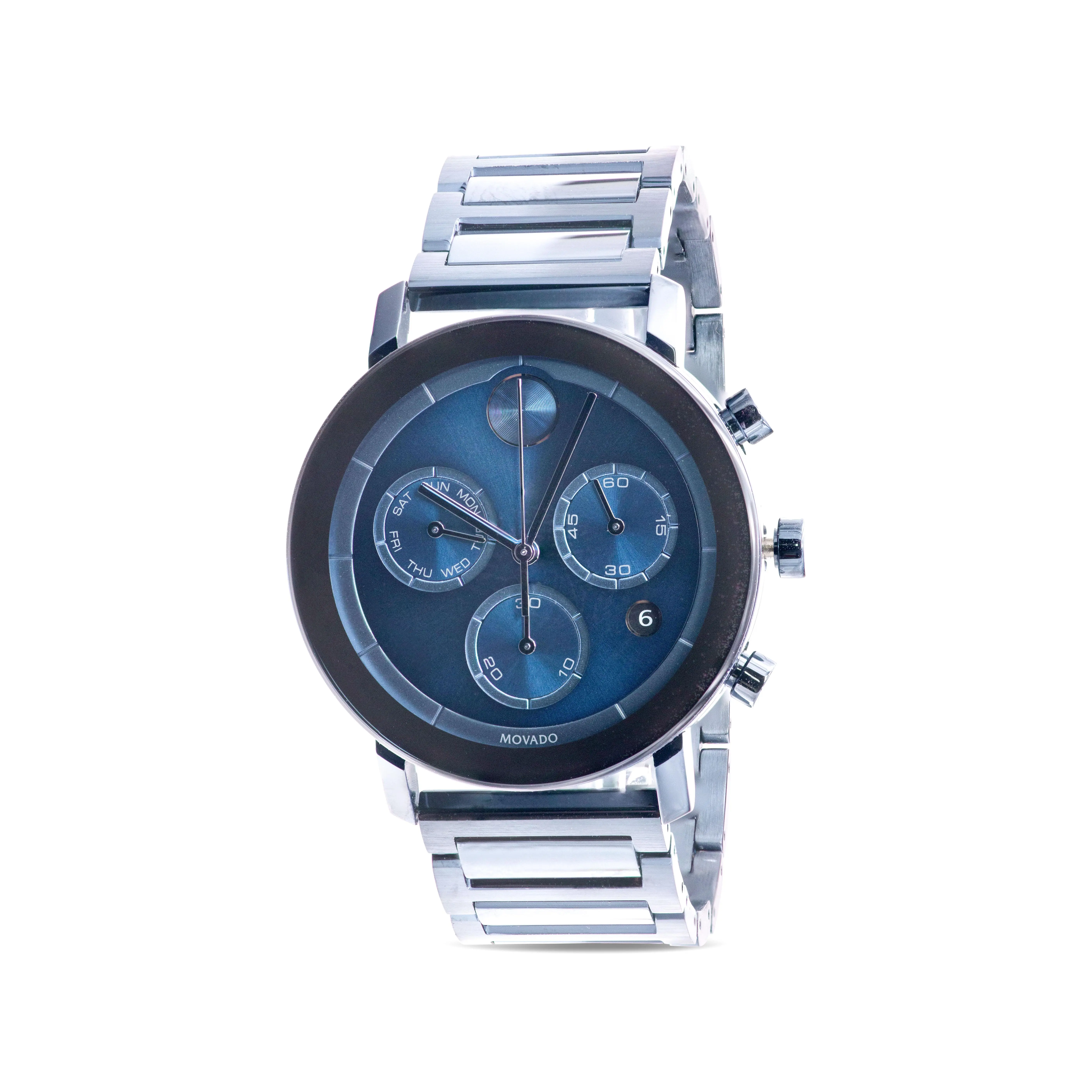 Movado Bold Evolution Men's Blue Stainless Steel Business Quartz Watch - Quartz Watch (Model 3600683), Fashionable Waterproof Watch