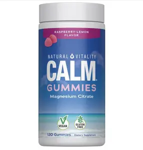BIG SALE 2026 !!  Natural Vitality Calm, Magnesium Citrate Supplement, Stress Relief Gummies, Supports a Healthy Response to Stress, Gluten Free, Vegan, Raspberry Lemon, 120 Gummies