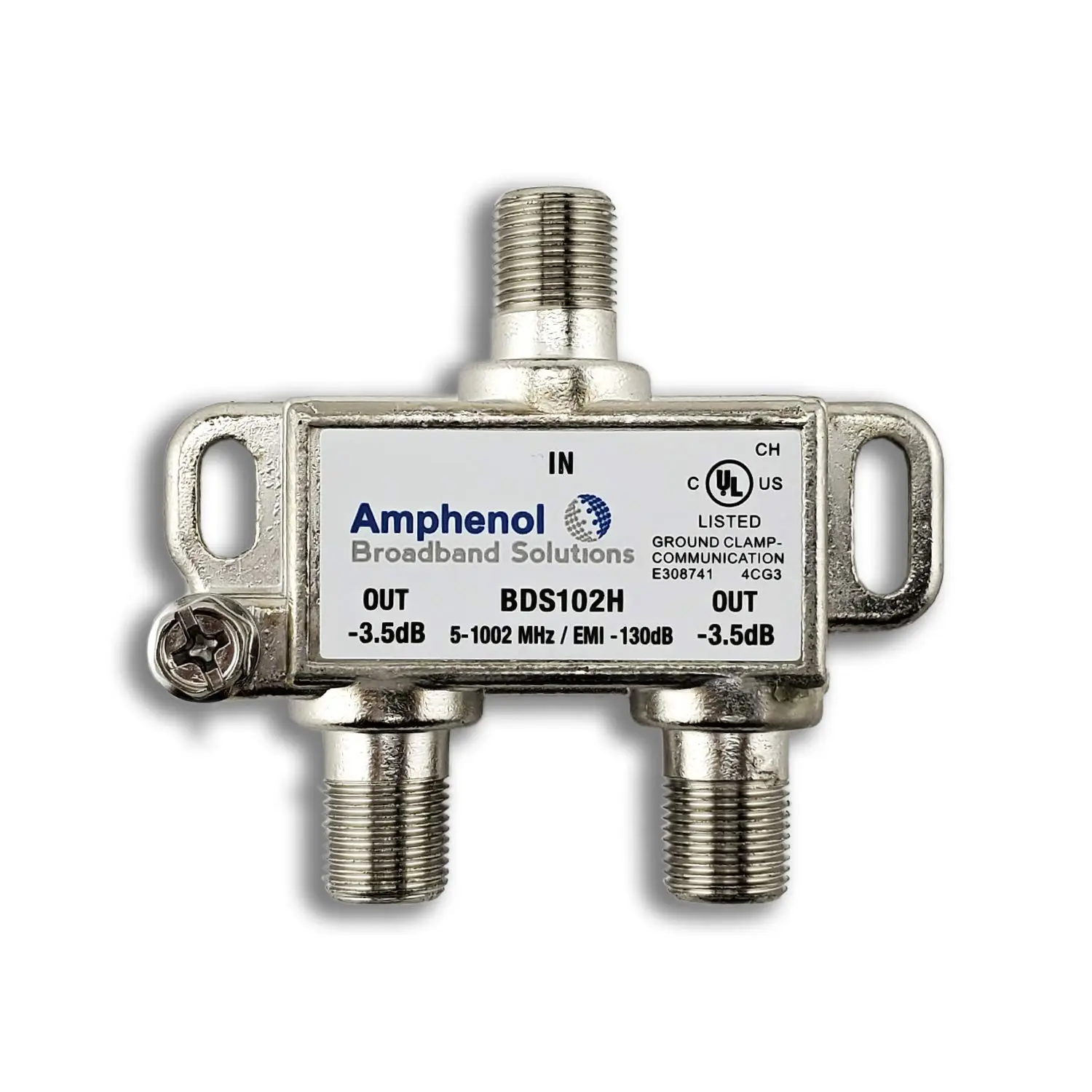 2 Way Extreme/Amphenol 1Ghz High Performance Coaxial Cable Splitter BDS102H 3 Pack
