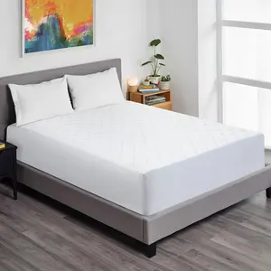 Waterproof Mattress Protector Stretchable Fitted Quilted Mattress Cover - Deep Pocket up to 16-inch Durable Fitted Bed Cover Size - Mattress Pad Covers