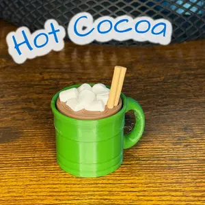 Cocoa Clicker – 3D Printed Holiday Fidget Toy with Marshmallows & Cinnamon Sticks