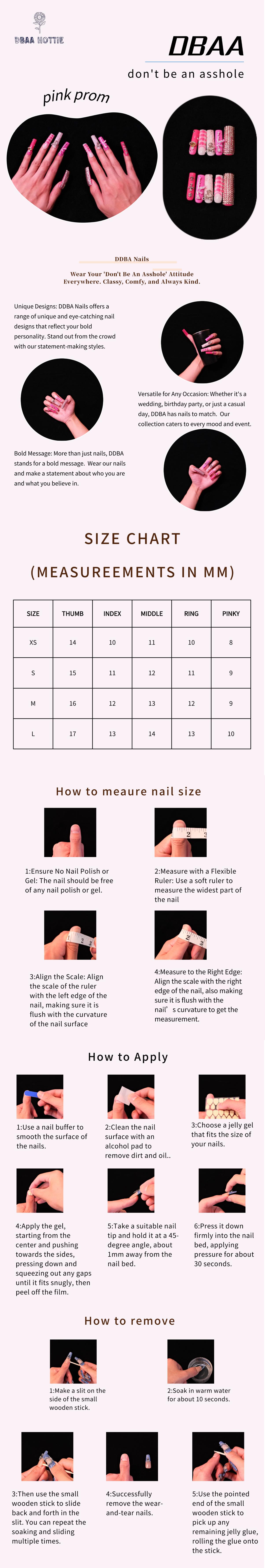 DBAA Hottie Valentine's Press On Nail Set - Buy one get 2 mystery boxes for free